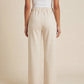 Seamless SeamSoft™ Summer Wide-Leg Pants in cream — back view