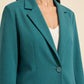 Seamless SeamSoft™ Summer Oversize Blazer in green — notch lapel and front button detail in soft SeamSoft™ cotton