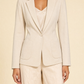 Seamless Slim Blazer in beige — front
