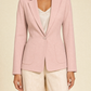 Seamless Slim Blazer in creamy pink — front
