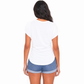 Seamless Short-Sleeve Top in white — back view