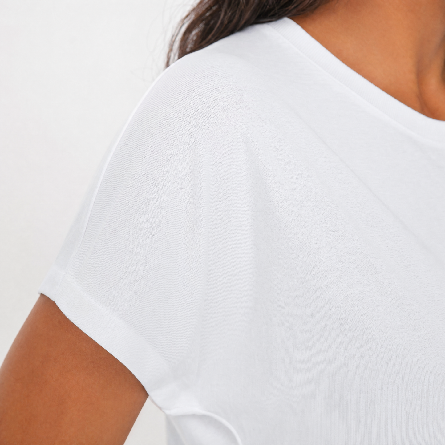 Seamless Short-Sleeve Top — seamless shoulder, no shoulder seam