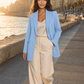 Seamless Summer Oversize Blazer in baby blue — Alexandria corniche