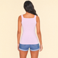 Seamless Tank Top in pink — back view, wide straps